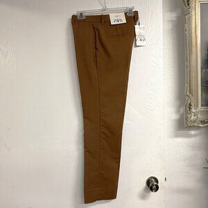 Zara Camel Brown Chino Fit Dress Pants Size 6